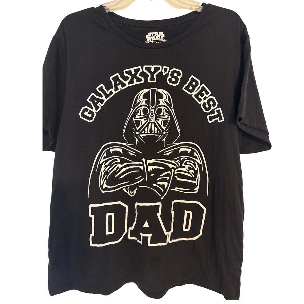 Star Wars T Shirt Black Darth Vader Galaxys Best Dad Mens XL